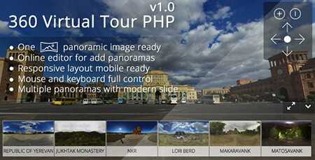 Virtual Tour PHP - اسکریپت ساخت تور مجازی ۳۶۰ Virtual Tour PHP