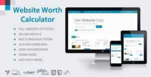 website worth calculator 300x153 - دانلود اسکریپت قیمت گذاری برای وب سایت Website Worth Calculator